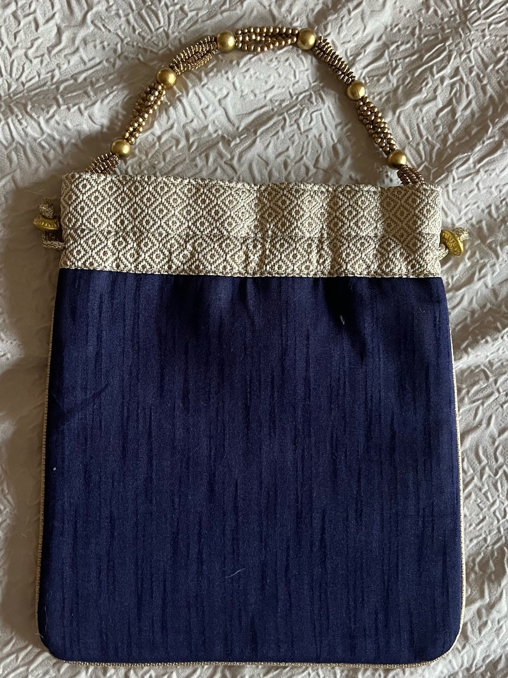 Big Floral Embroidered Potli Bag - Picture 2 of 2